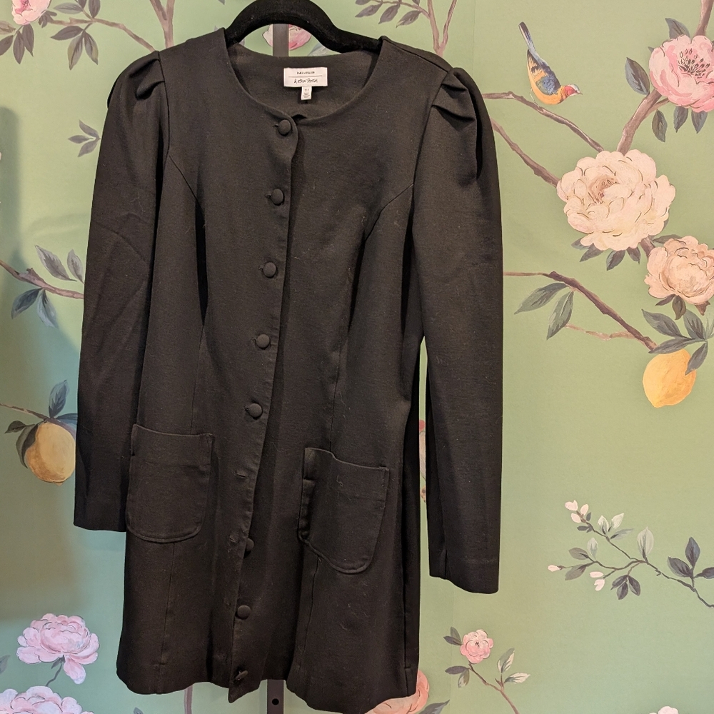 & Other Stories Black Button-Up Top